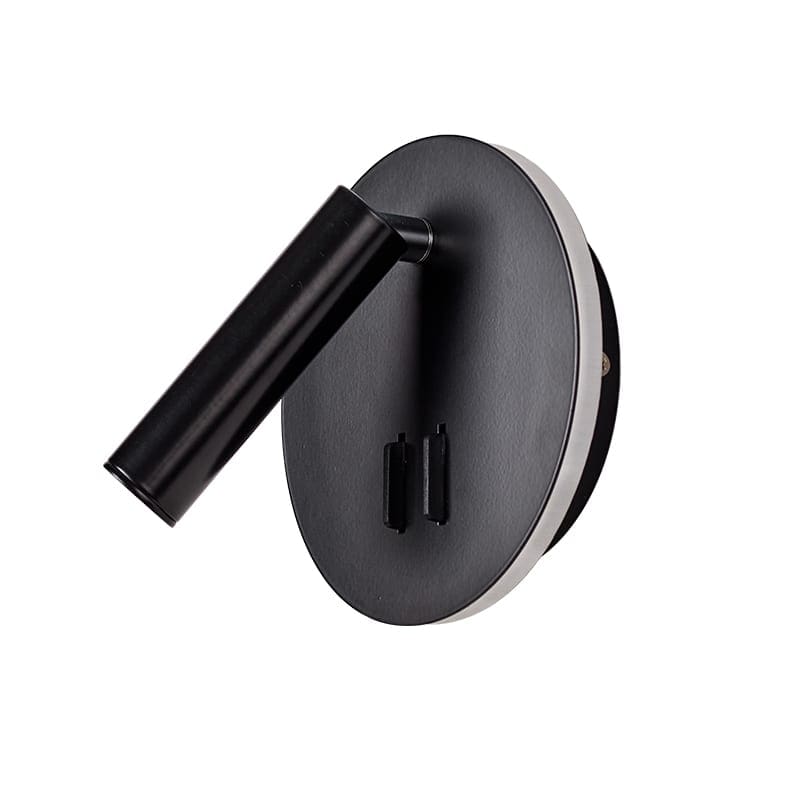 Raggalux Leseleuchte Rund schwarz